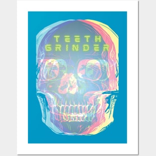 Teethgrinder Glitch Skull Posters and Art